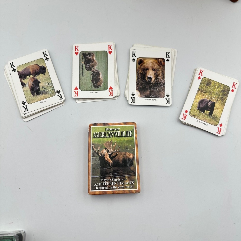 Discover‎ American Wildlife Playing Cards 52 Different Animal Images Poker Deck